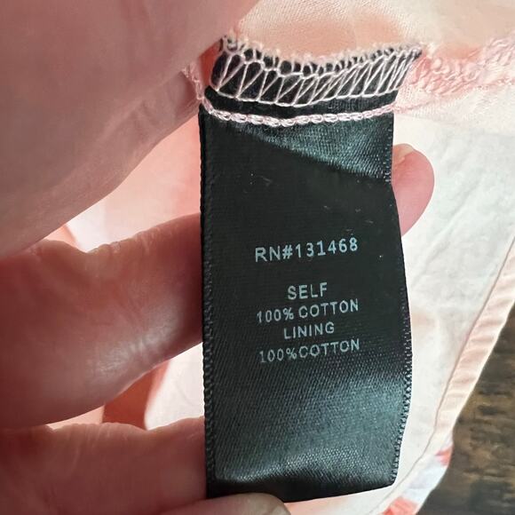 FATE Women's Pink Floral Tiered Mini Dress Ruffles Sz L V-Neck Lined Boho Event - Picture 11 of 11